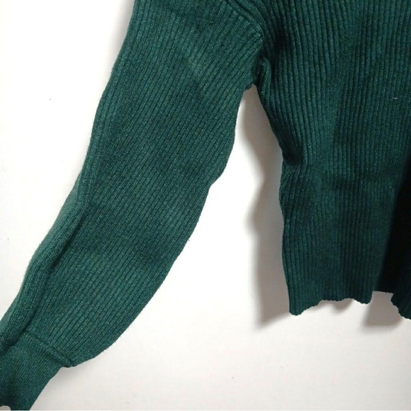 Green Ribbed Sweater - Picture 3 of 3